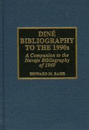 Tapa de Diné bibliography to the 1990s