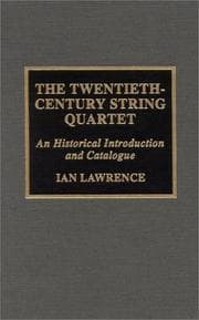 Tapa de The twentieth-century string quartet