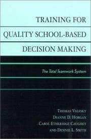 Tapa de Training for Quality School-Based Decision Making