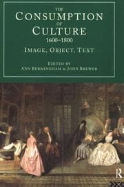 Tapa de The consumption of culture, 1600-1800