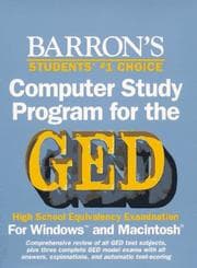 Tapa de Barron's Computer Study Program for the GED
