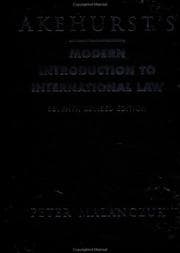 Tapa de Akehurst's modern introduction to international law