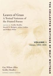 Tapa de Leaves of Grass, A Textual Variorum of the Printed Poems: Volume I: Poems