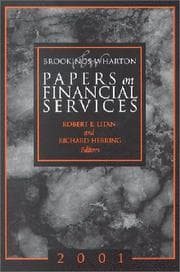 Tapa de Brookings-Wharton Papers on Financial Services