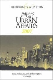 Tapa de Brookings-Wharton Papers on Urban Affairs 2007