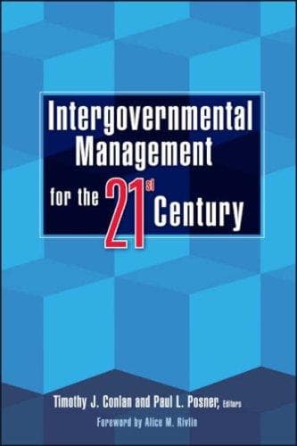 Tapa de Intergovernmental management for the twenty-first century