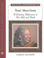 Tapa de Critical Companion to Toni Morrison