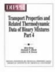 Tapa de Transport properties and related thermodynamic data of binary mixtures
