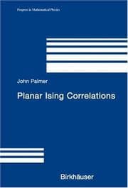 Tapa de Planar Ising Correlations (Progress in Mathematical Physics)