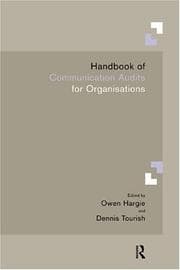 Tapa de Handbook of Communication Audits for Organisations