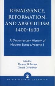 Tapa de Renaissance, Reformation, and Absolutism 1400-1660