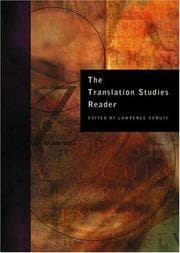 Tapa de The Translation studies reader
