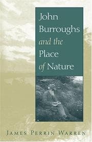 Tapa de John Burroughs and the place of nature