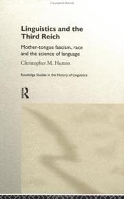 Tapa de Linguistics and the Third Reich