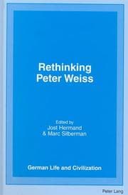 Tapa de Rethinking Peter Weiss