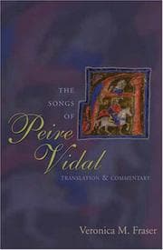 Tapa de The songs of Peire Vidal