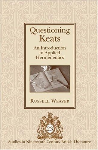 Tapa de Questioning Keats