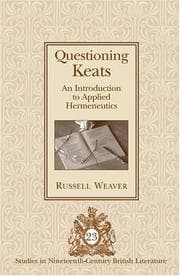 Tapa de Questioning Keats