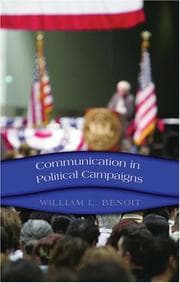 Tapa de Communication in Political Campaigns (Frontiers in Political Communication)