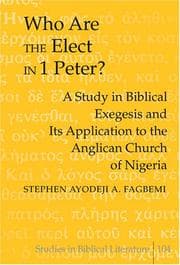 Tapa de Who Are the Elect in 1 Peter?