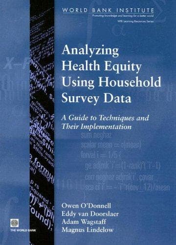 Tapa de Analyzing health equity using household survey data