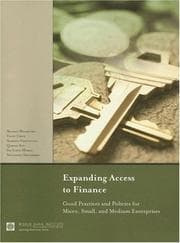 Tapa de Expanding access to finance
