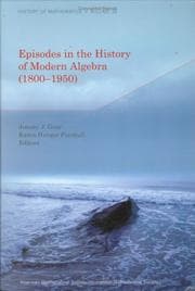 Tapa de Episodes in the history of modern algebra (1800-1950)