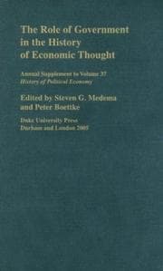 Tapa de The role of government in the history of economic thought