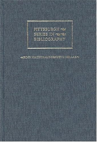 Tapa de Ross Macdonald/Kenneth Millar, a descriptive bibliography