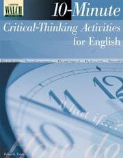 Tapa de 10-minute Critical-thinking Activities For English:grades 10-12