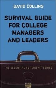 Tapa de A Survival Guide for College Managers And Leaders (Essential Fe Toolkit)