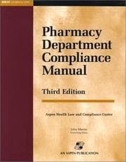Tapa de Pharmacy department compliance manual