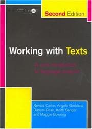 Tapa de Working with Texts