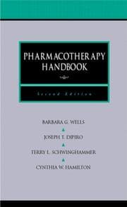 Tapa de Pharmacotherapy handbook
