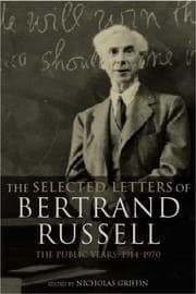 Tapa de The Selected Letters of Bertrand Russell