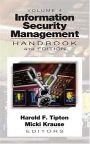 Tapa de Information security management handbook