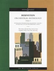 Tapa de Bernstein Orchestral Anthology, Vol. 1 (Three Dance Episodes from On The Town; Symphonic Dances from West Side Story)