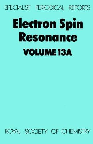Tapa de Electron Spin Resonance, Vol 13A