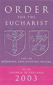 Tapa de Order for the Eucharist and for Morning and Evening Prayer in the Church of England