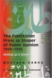Tapa de The Palestinian Press As Shaper of Public Opinion 1929-39