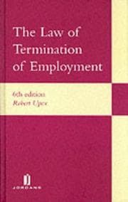 Tapa de The Law of Termination of Employment