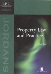 Tapa de Property Law and Practice 2003/04 (LPC Resource Manuals)