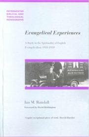 Tapa de Evangelical Experiences / S.e.h.t. (Paternoster Biblical and Theological Monographs)