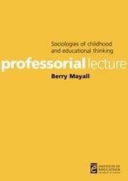 Tapa de Sociologies of Childhood and Educational Thinking (Professorial Lectures)