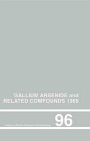 Tapa de Gallium arsenide and related compounds 1988