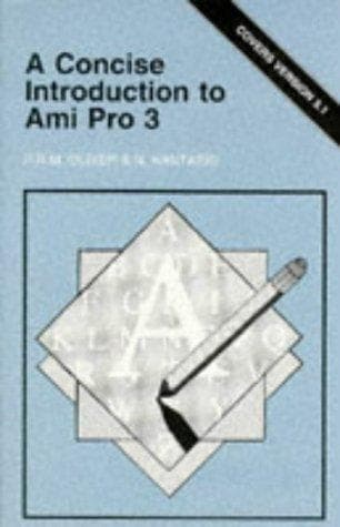 Tapa de A concise introduction to Ami Pro 3
