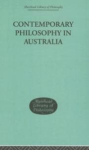 Tapa de Contemporary Philosophy in Australia (Muirhead Library of Philosophy)