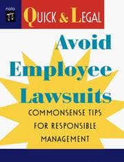 Tapa de Avoid Employee Lawsuits