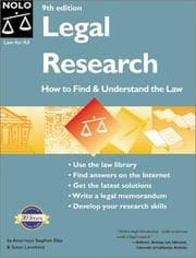 Tapa de Legal Research