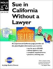 Tapa de Sue in California Without a Lawyer